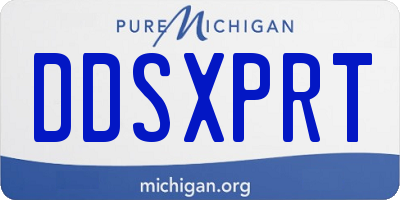 MI license plate DDSXPRT