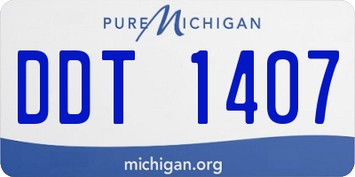 MI license plate DDT1407