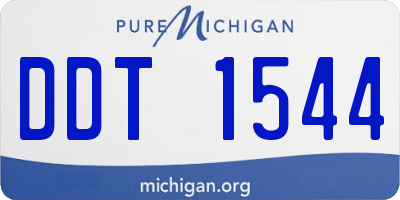 MI license plate DDT1544