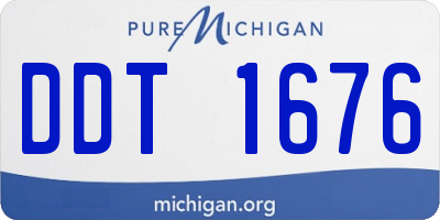 MI license plate DDT1676