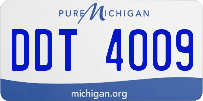 MI license plate DDT4009