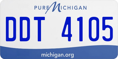 MI license plate DDT4105