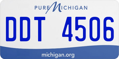 MI license plate DDT4506
