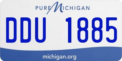 MI license plate DDU1885