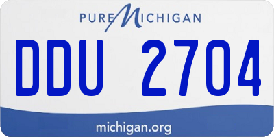 MI license plate DDU2704