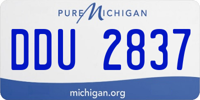 MI license plate DDU2837
