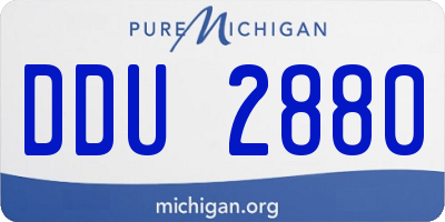 MI license plate DDU2880