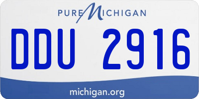 MI license plate DDU2916