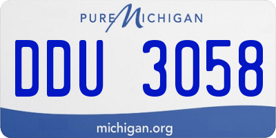 MI license plate DDU3058