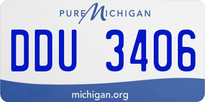 MI license plate DDU3406