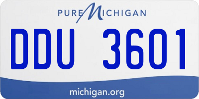MI license plate DDU3601