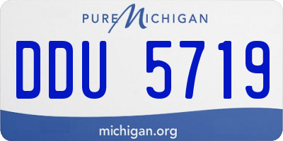 MI license plate DDU5719
