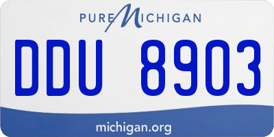 MI license plate DDU8903