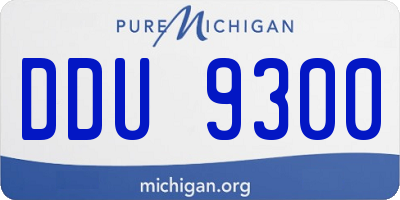 MI license plate DDU9300