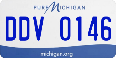 MI license plate DDV0146