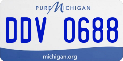 MI license plate DDV0688