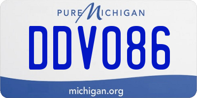 MI license plate DDV086