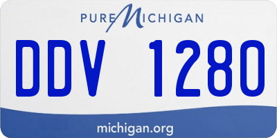 MI license plate DDV1280