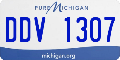 MI license plate DDV1307