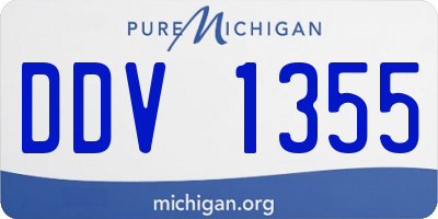 MI license plate DDV1355