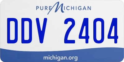 MI license plate DDV2404