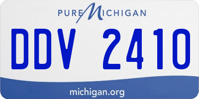 MI license plate DDV2410