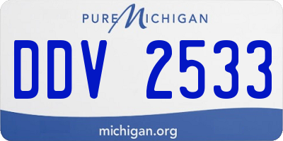MI license plate DDV2533