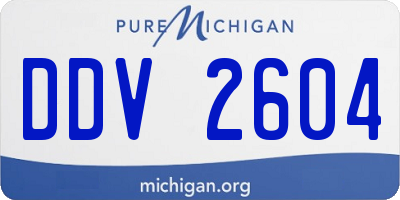 MI license plate DDV2604