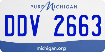 MI license plate DDV2663