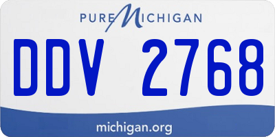 MI license plate DDV2768