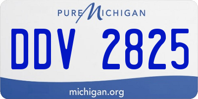 MI license plate DDV2825