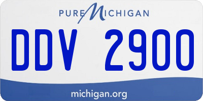 MI license plate DDV2900