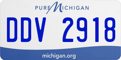 MI license plate DDV2918