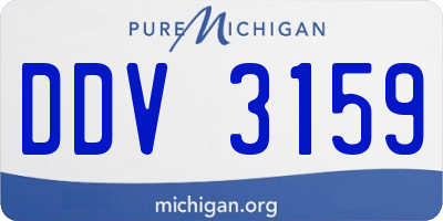 MI license plate DDV3159