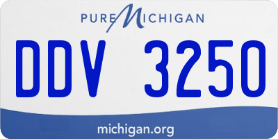 MI license plate DDV3250