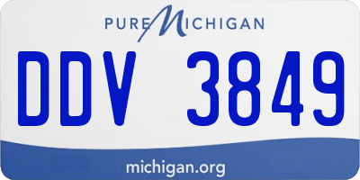 MI license plate DDV3849