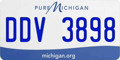 MI license plate DDV3898