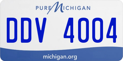 MI license plate DDV4004