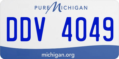 MI license plate DDV4049