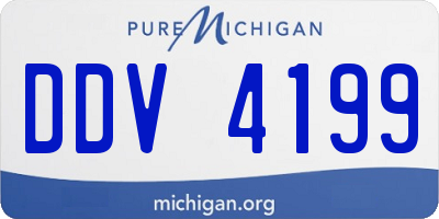 MI license plate DDV4199