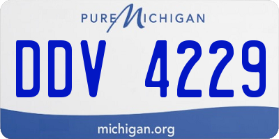 MI license plate DDV4229