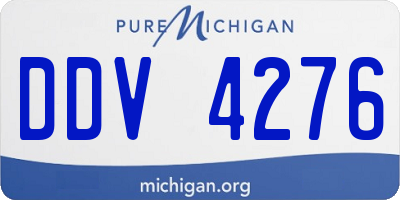 MI license plate DDV4276