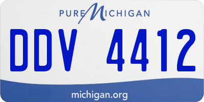 MI license plate DDV4412