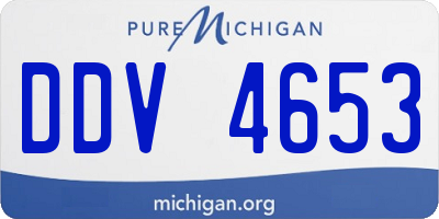 MI license plate DDV4653