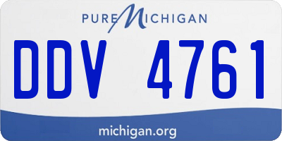 MI license plate DDV4761