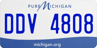 MI license plate DDV4808
