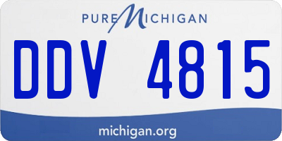 MI license plate DDV4815