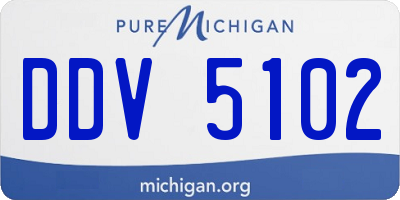 MI license plate DDV5102