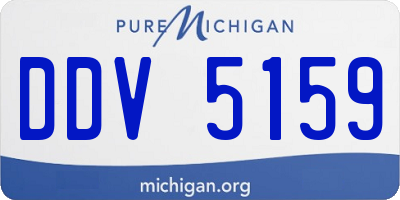 MI license plate DDV5159