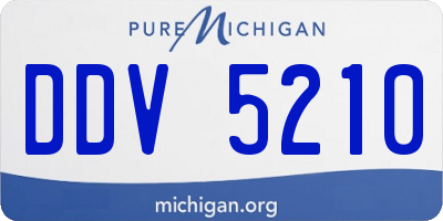 MI license plate DDV5210